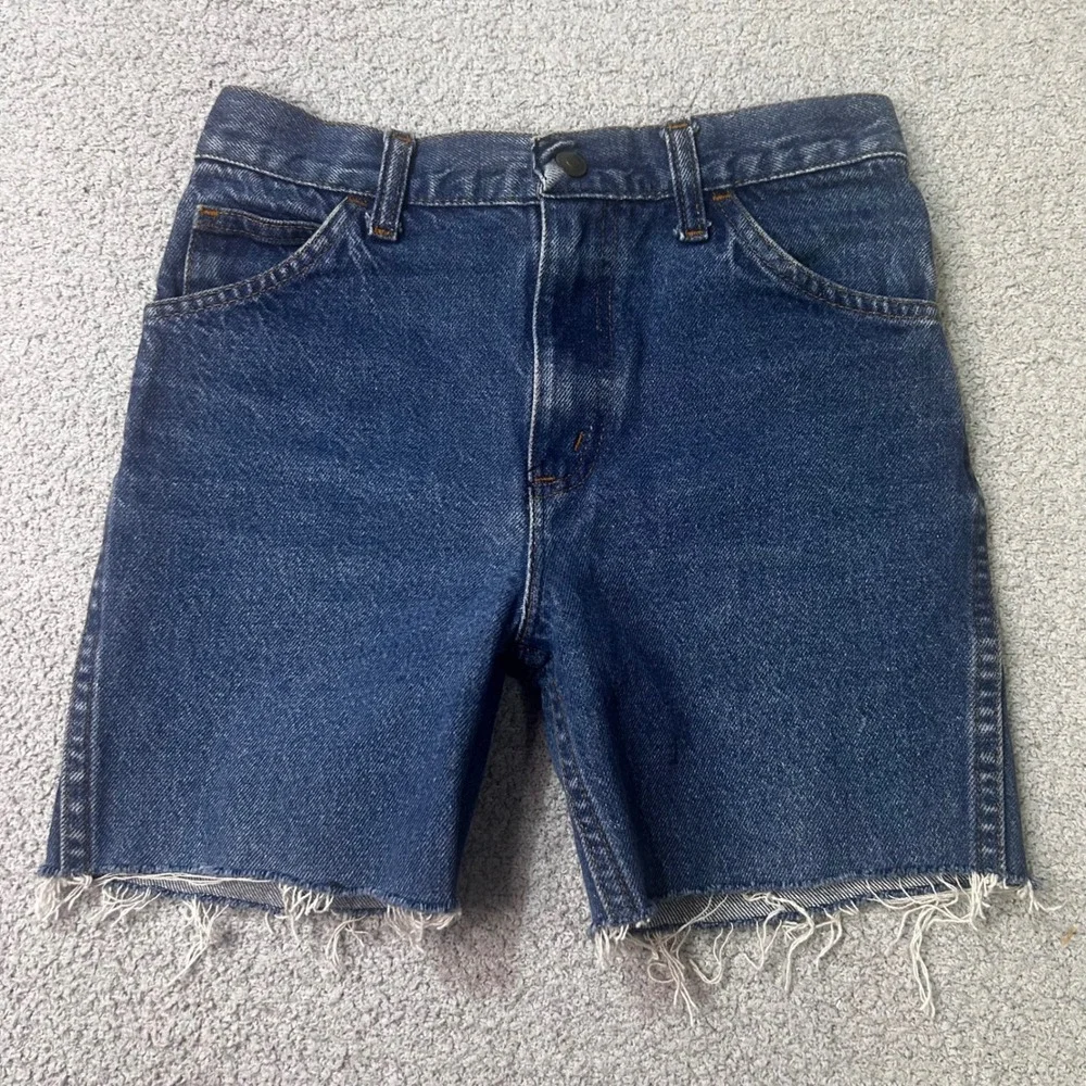 Vintage Denim Cutoff Shorts 80s High Waisted 14 Blue Retro Skater Indie Boho